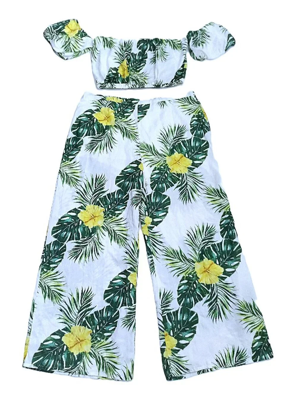 APEACH Tropical-Print Two-Piece Matching Set. Plus Size 3X